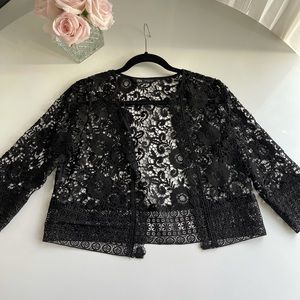 Zara black lace jacket size S
